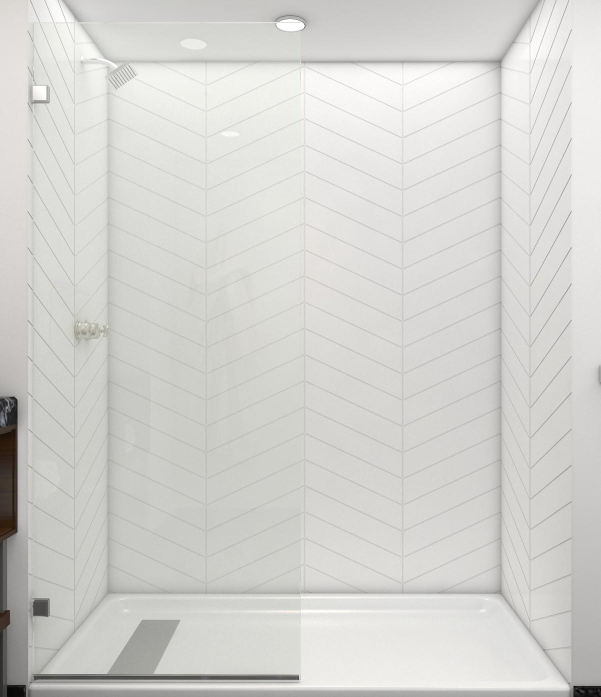 Chevron Shower Surround